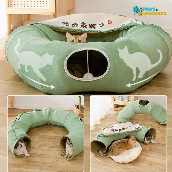 Paws & Whiskers Cat tunnel bed house - Paws and Whiskers