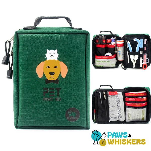 Dog First Aid Kit 160pcs Medical Case Pet Emergency Survival Kit Molle Pouch For Travel Hiking Camping Hunting - Paws and Whiskers