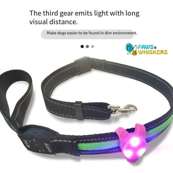 Led silicone luminous pet dog collar pendant