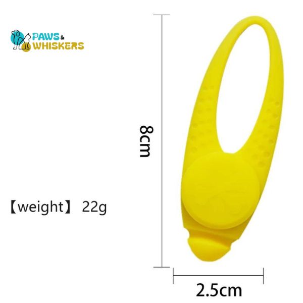 Led silicone luminous pet dog collar pendant