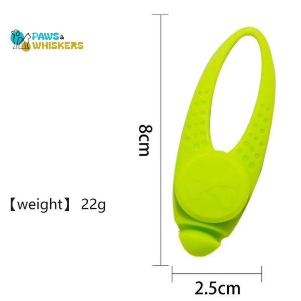 Led silicone luminous pet dog collar pendant