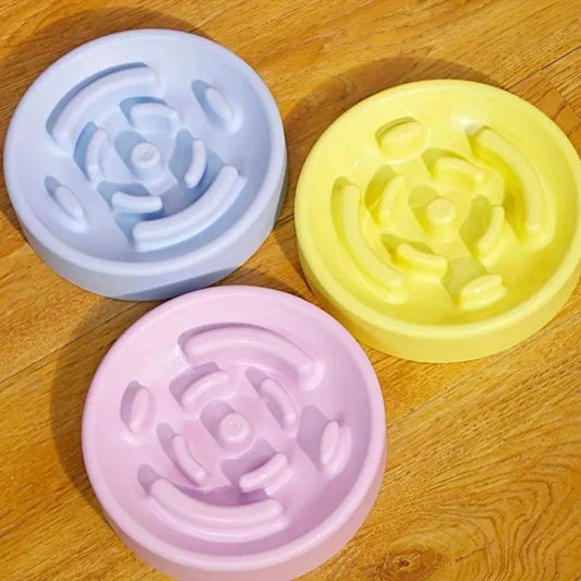 Slow Feeder Plastic Pet Bowl Anti-choking